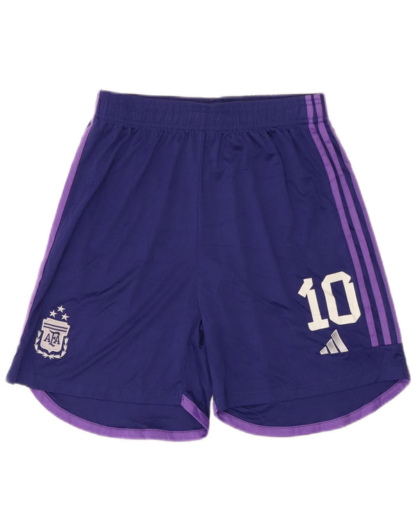 Adidas Mens Argentina Fútbol Nacional Gráfico Deporte Pantalones Cortos Medio Púrpura