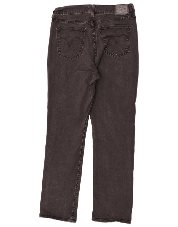 Levi's Jeans rectos clásicos de cintura alta para mujer US 10 Large W30 L30 Negro