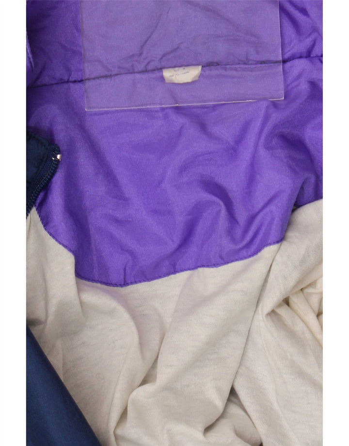 Vintage Hombre Chándal Completo Medio Azul Marino Colorblock Poliamida