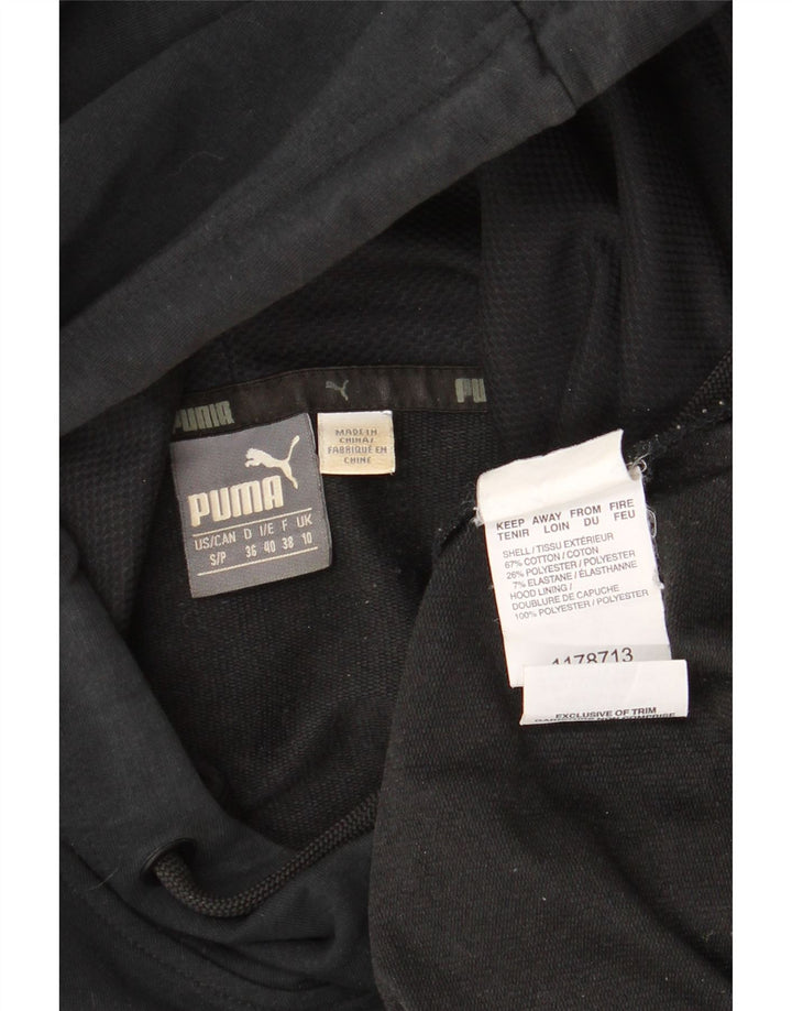 PUMA Sudadera con capucha para mujer UK 10 Small Black Cotton