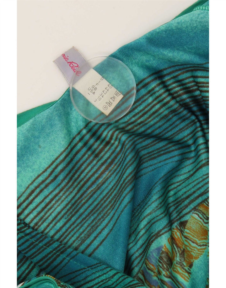 Mono Vintage Mujer IT 44 Poliamida Floral Verde Medio