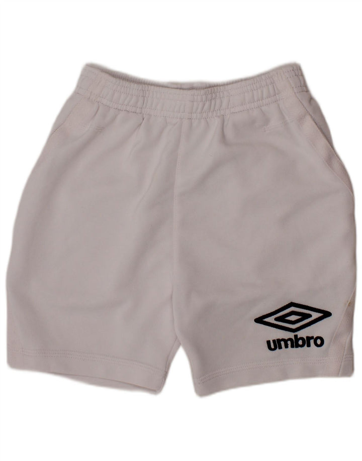 UMBRO Shorts deportivos con gráficos para niños 8-9 años Blanco