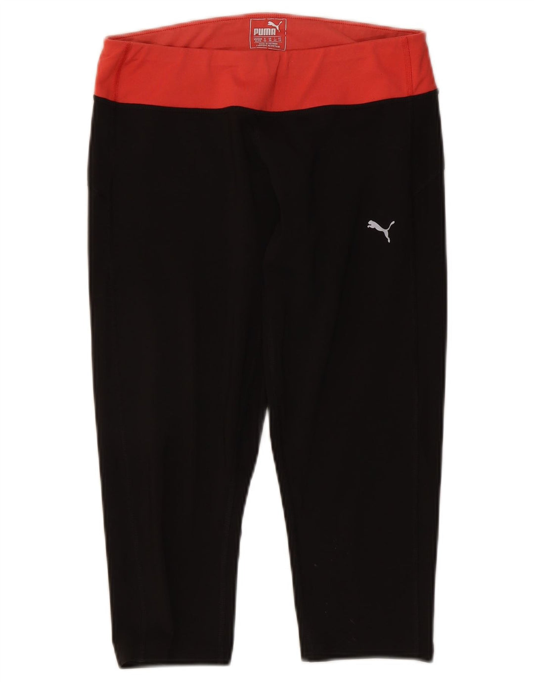 Puma Leggings capri para mujer UK 46 Grande Negro Colorblock Poliéster