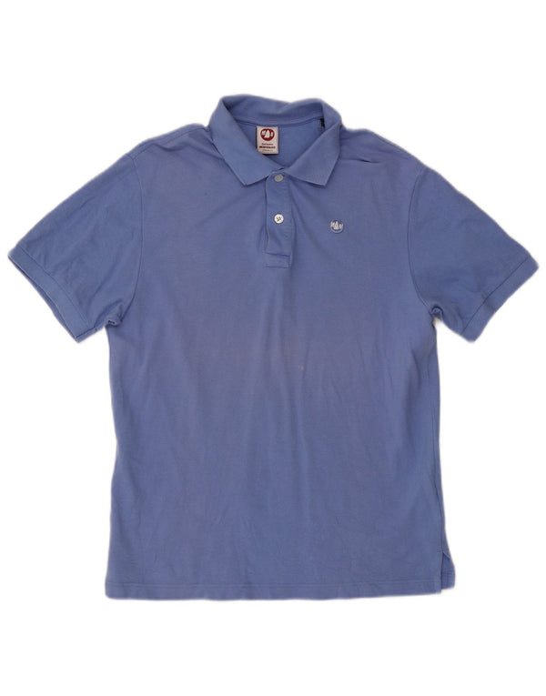 Murphy & Nye Polo para hombre grande de algodón azul