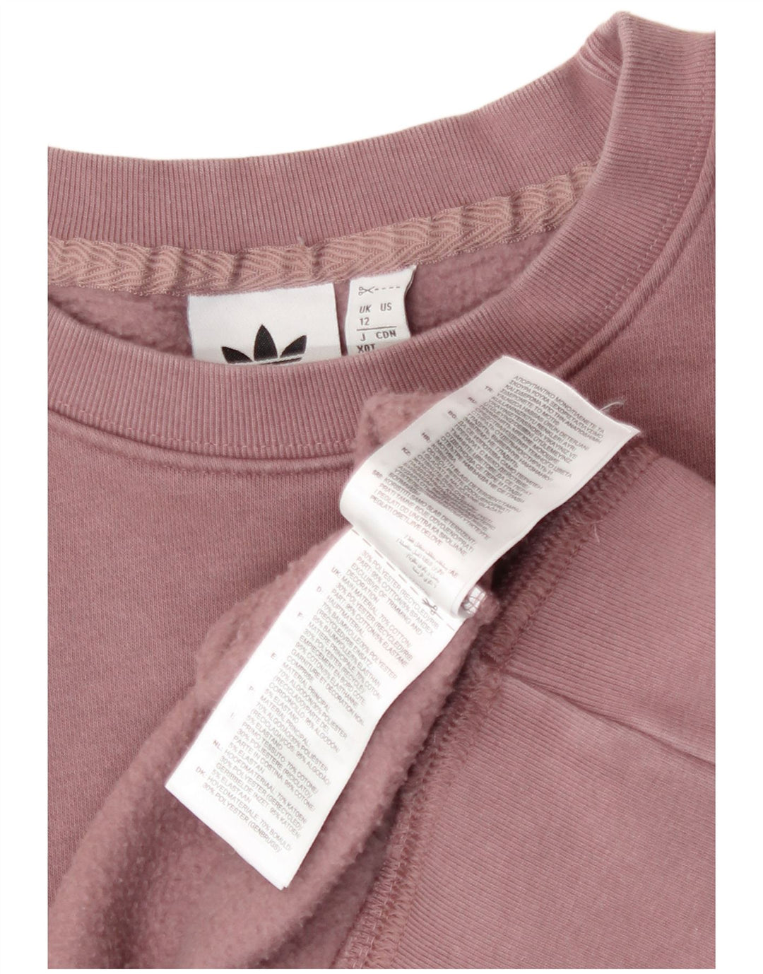Adidas - Sudadera extragrande para mujer, talla 12, algodón morado mediano
