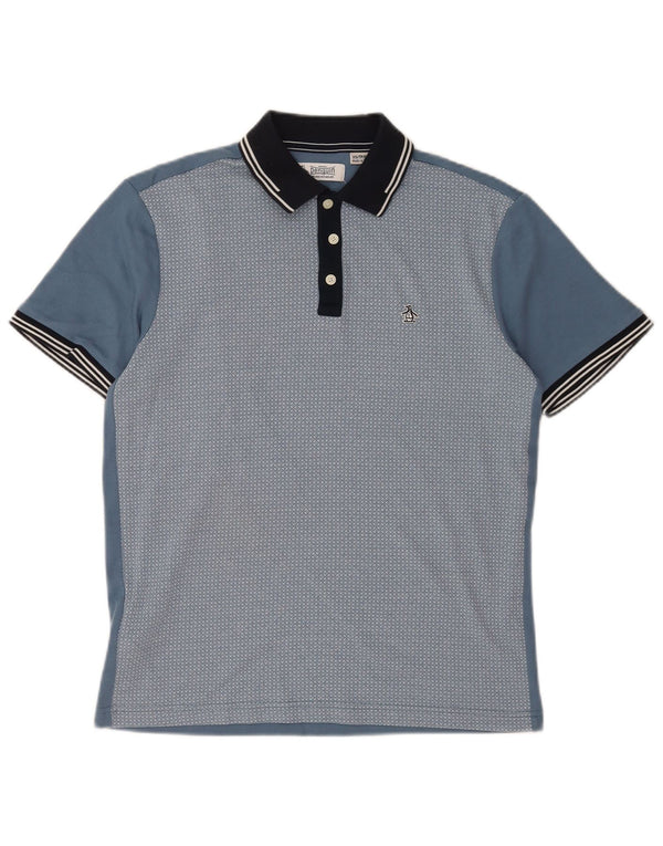 Polo Penguin para hombre XS Algodón color block azul