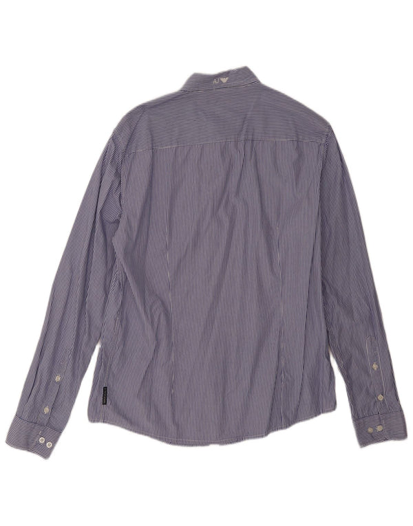 Armani Jeans Camisa ajustada para niño 15-16 años 2XL Algodón azul a rayas
