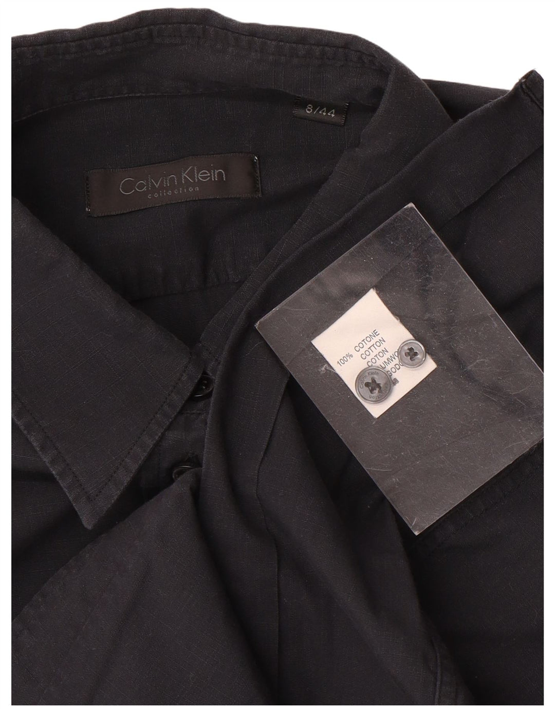 Calvin Klein Camisa para mujer US 8 Mediana Azul Marino Algodón