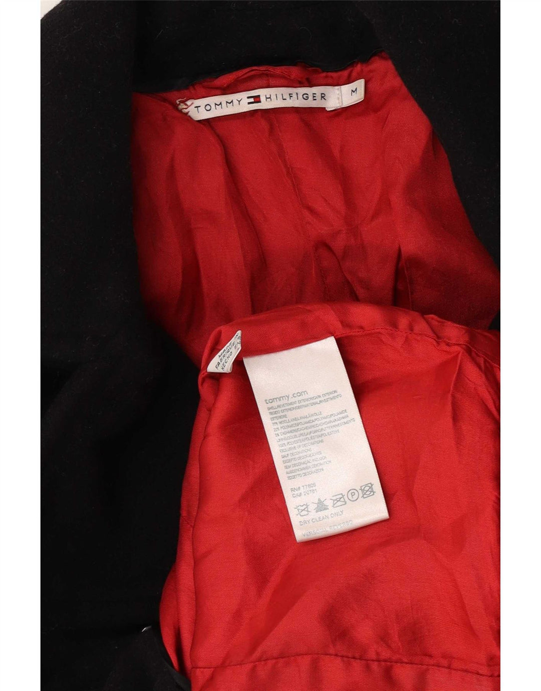 Tommy Hilfiger Chaquetón para Mujer UK 12 Mediano Lana Negra