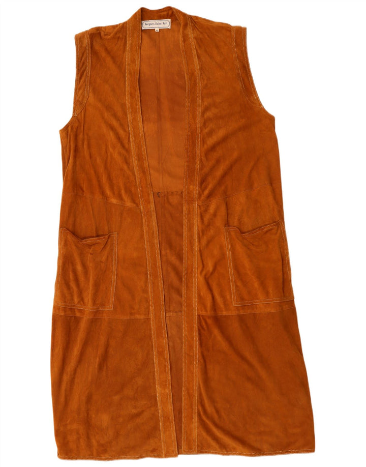 JACQUES SAINT JUST Cárdigan largo para mujer EU 42 Large Beige