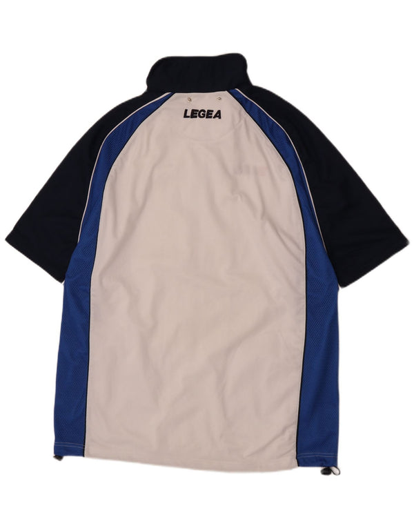 Legea Mens Graphic Short Sleeve Chándal Top Jacket XL Blanco Colorblock