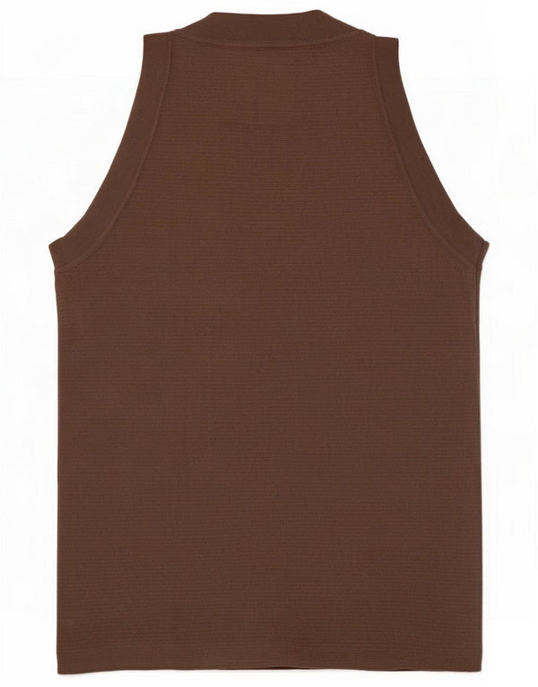 Zara Top corto sin mangas para mujer UK 40 Small Brown