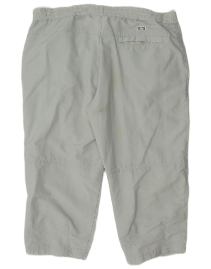 Pantalón Capri Recto Adidas Hombre W34 L21 Poliamida Blanco Roto