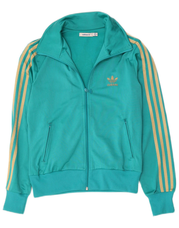 Adidas Mujer Graphic Chándal Top Chaqueta IT 46 Poliéster Verde Medio