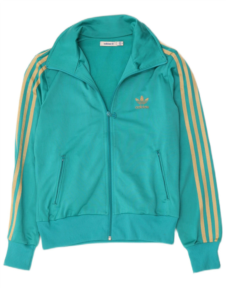Adidas Mujer Graphic Chándal Top Chaqueta IT 46 Poliéster Verde Medio