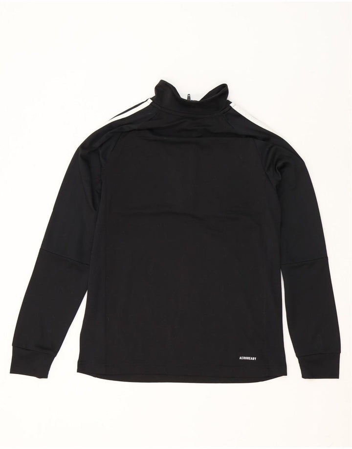Adidas - Chándal Aeroready con cremallera y cuello para niños, 13-14 años, negro