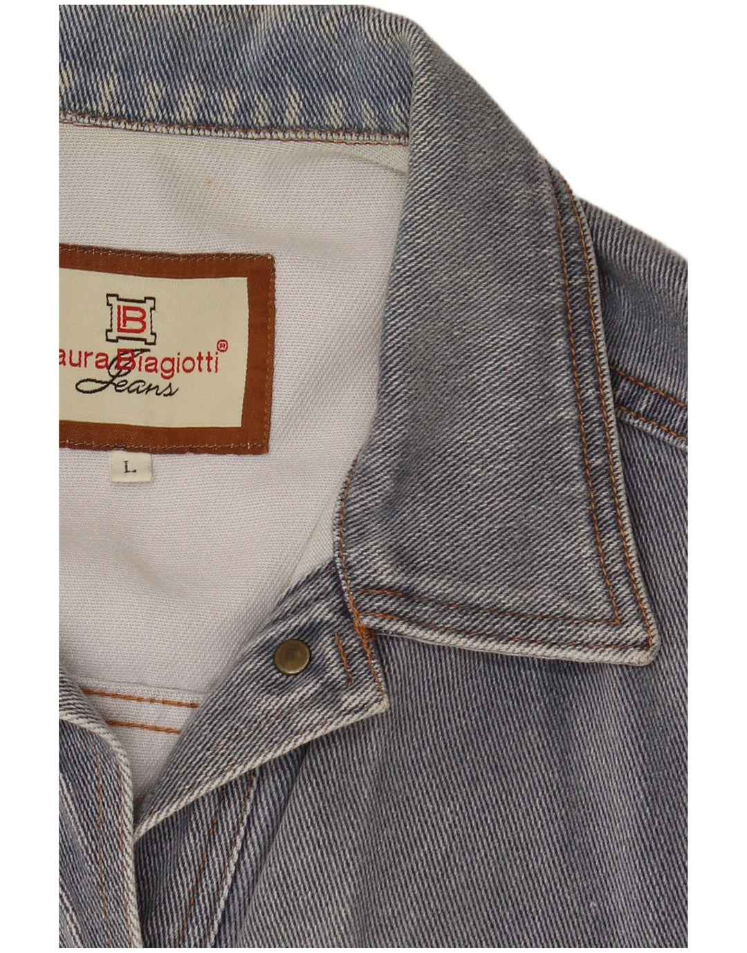 LAURA BIAGIOTTI Chaqueta vaquera para mujer UK 40 Grande Azul