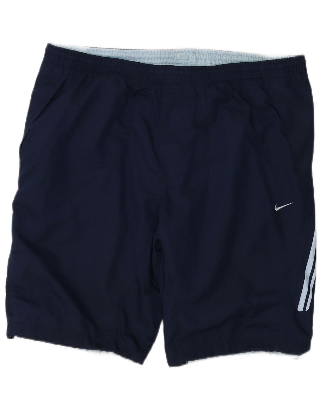Pantalones cortos deportivos NIKE para hombre, talla grande, poliéster azul marino