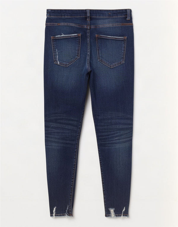 Zara Jeans ajustados desgastados para hombre EU 40 Medium W31 L28 Azul