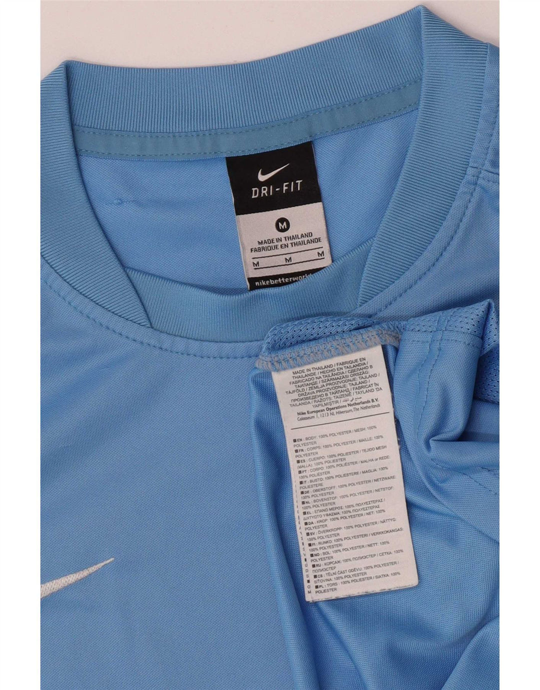 Camiseta Nike Dri Fit para hombre Top poliéster azul medio