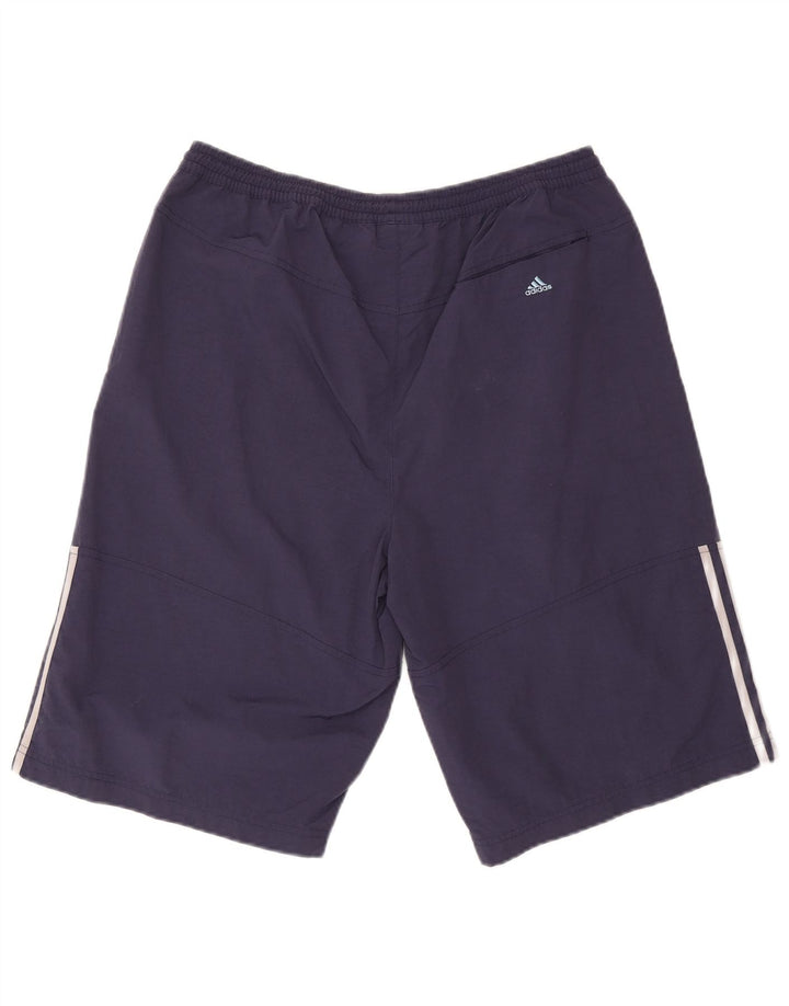 Pantalones cortos deportivos ADIDAS para hombre grande poliéster azul marino