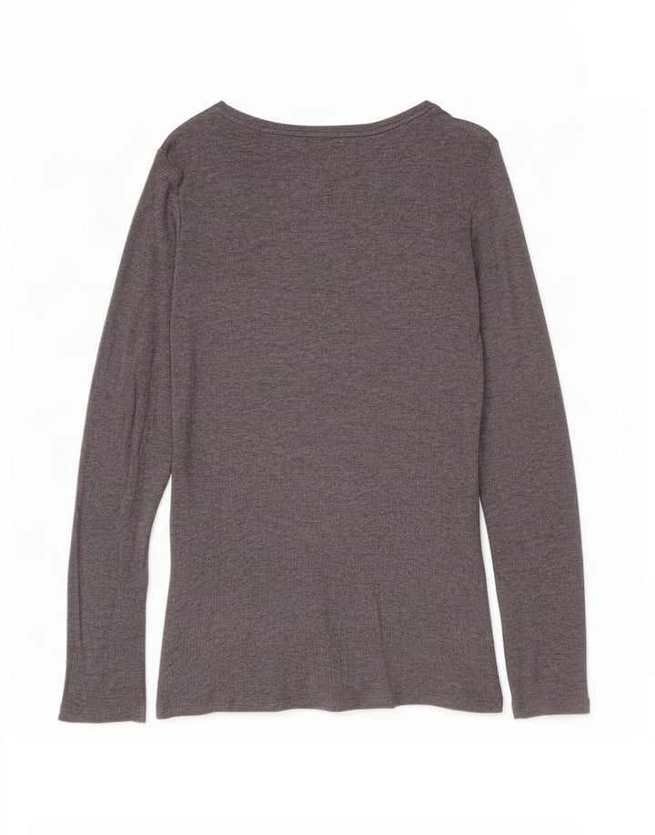 Massimo Dutti Top Mujer Manga Larga UK 40 Small Gris