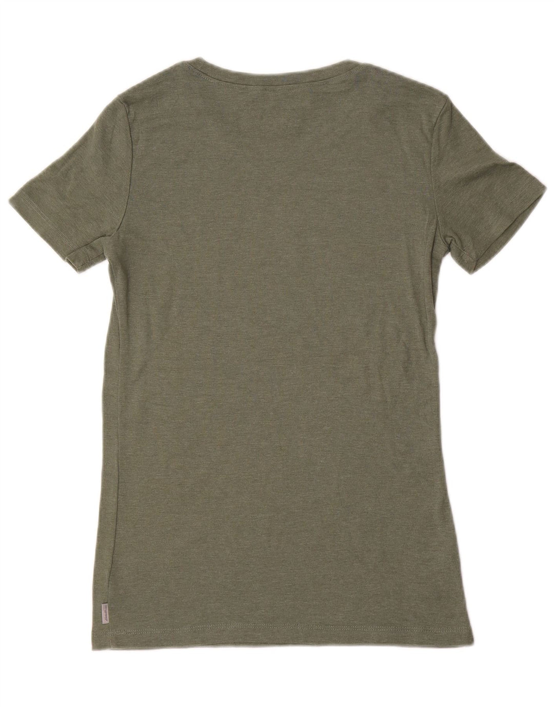 EDDIE BAUER Camiseta para mujer Top UK 10 Small Khaki Cotton