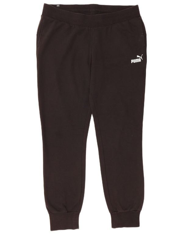 PUMA Pantalones de chándal para mujer Joggers UK 46 Large Black Cotton