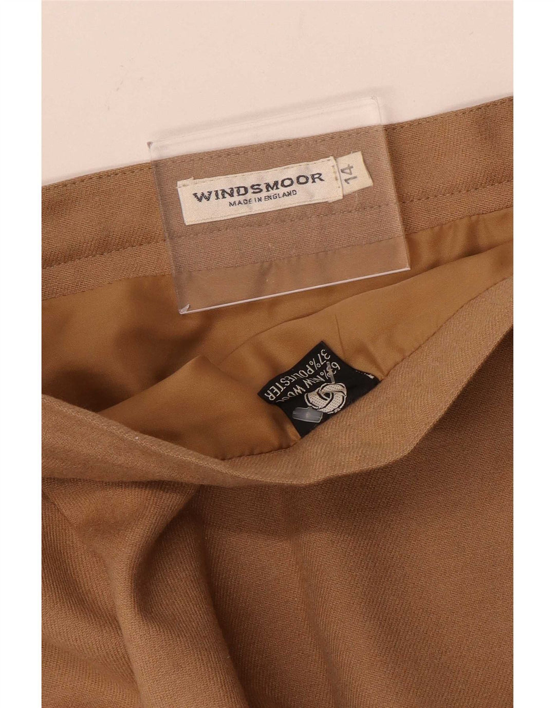 Falda midi Windsmoor para mujer UK 14 Medium W28 Lana beige