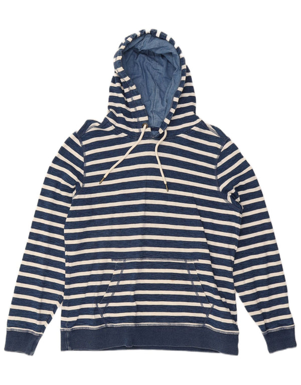 Sudadera con capucha para mujer Fat Face UK 12 Azul medio Algodón a rayas
