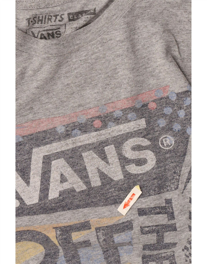Vans Camiseta gráfica para hombre Top de algodón moteado en gris medio