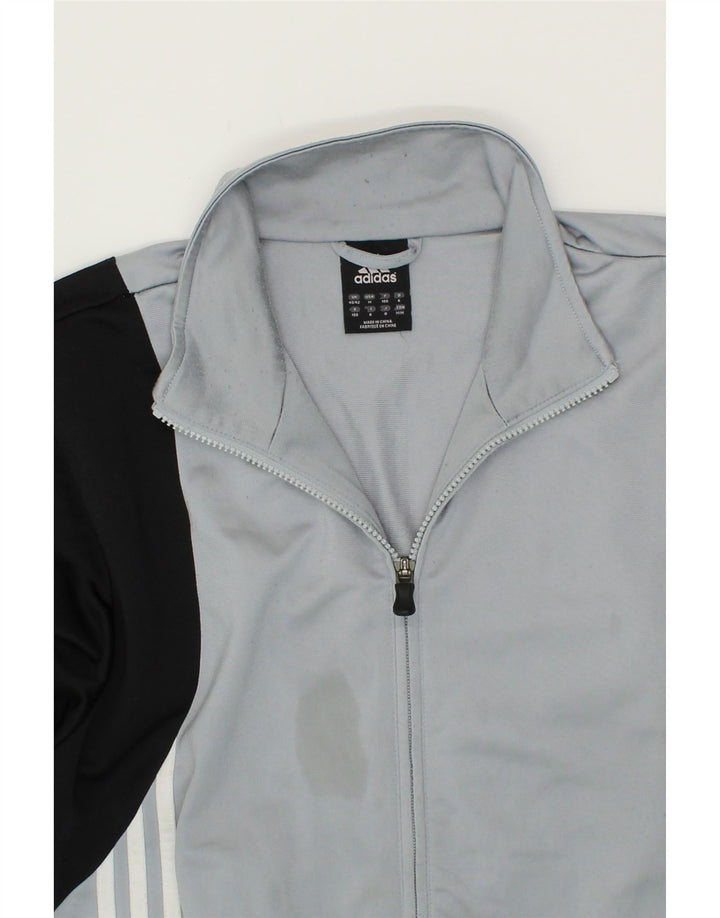 ADIDAS Mens Tracksuit Top Jacket UK 40/42 Medium Grey Colourblock Vintage Adidas and Second-Hand Adidas from Messina Hembry 
