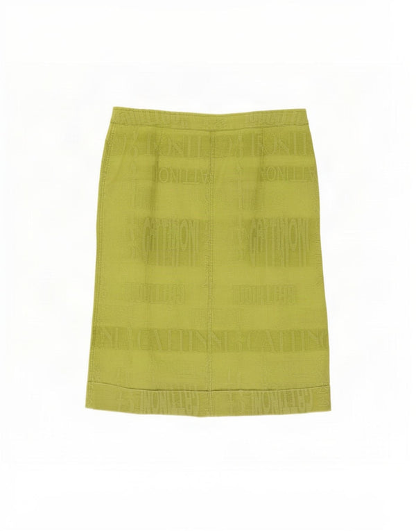 Gattinoni Falda recta gráfica para mujer IT 46 Large W34 Verde a rayas