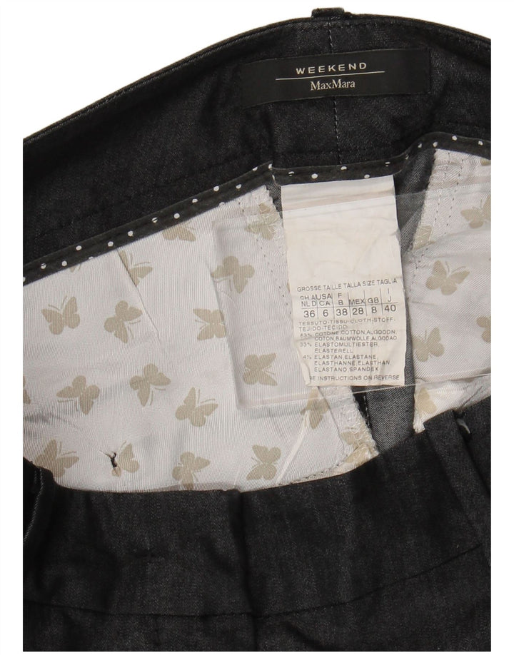 Max Mara Pantalones Casuales Rectos de Fin de Semana para Mujer UK 8 Small W28 L28 Gris