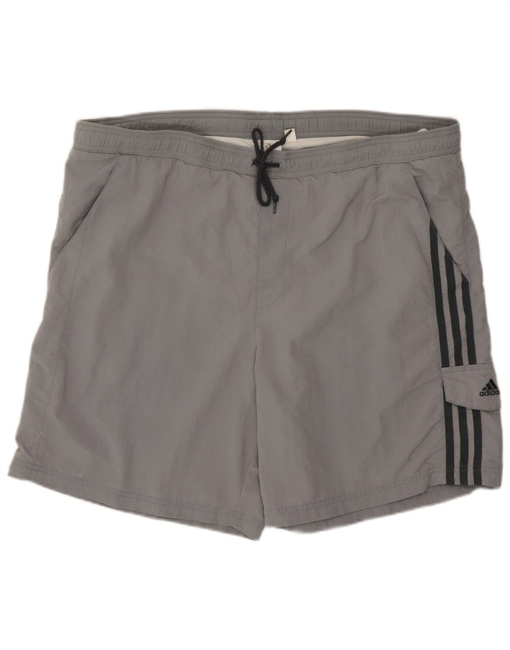 Adidas Hombre Bañador Corto Grande Gris Poliamida