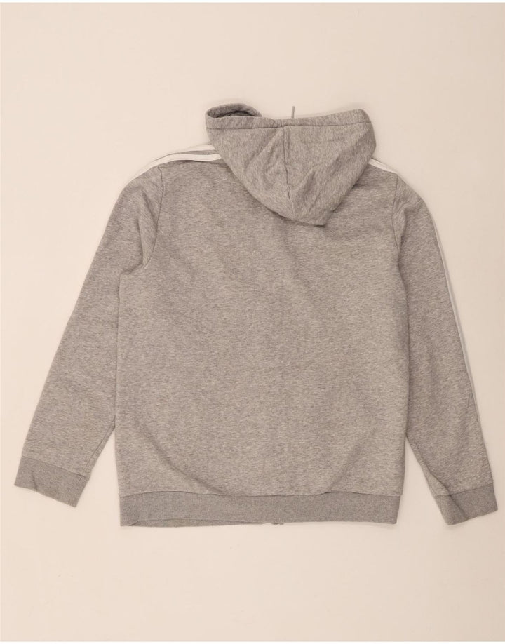 Adidas Hombre Sudadera Con Capucha Y Cremallera Suéter Gris Medio Moteado