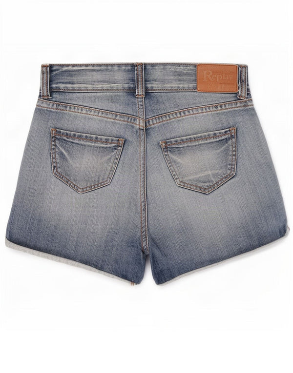 Shorts Vaqueros Mujer Replay Medium W28 Algodón Azul