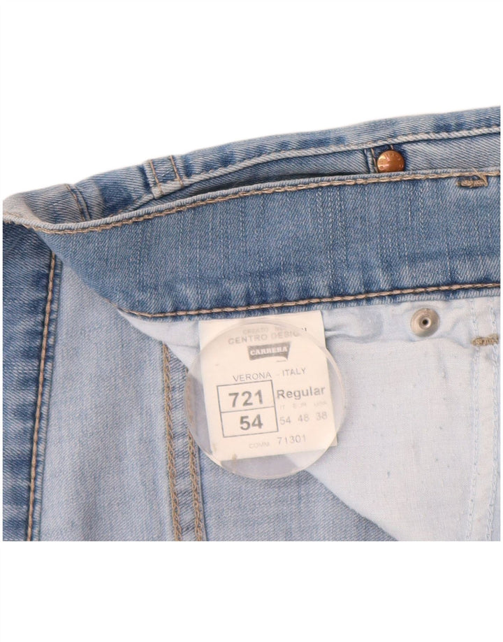 Carrera Mens 721 pantalones cortos de mezclilla W38 XL algodón azul