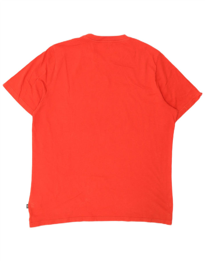 Puma - Camiseta gráfica para hombre, talla grande, algodón rojo