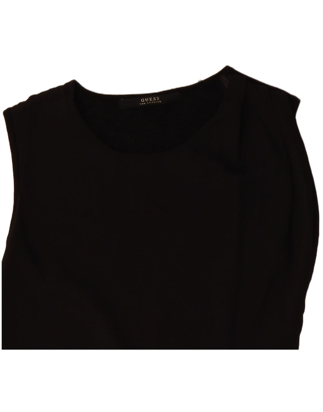 Guess Blusa asimétrica sin mangas para mujer UK 8 Small Black