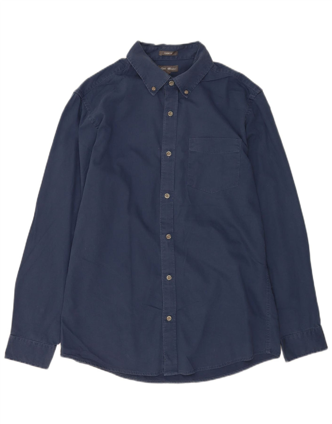 Eddie Bauer Camisa de corte clásico para hombre Algodón azul marino mediano