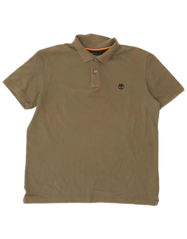 Timberland Polo Regular Fit para Hombre Algodón Caqui Grande