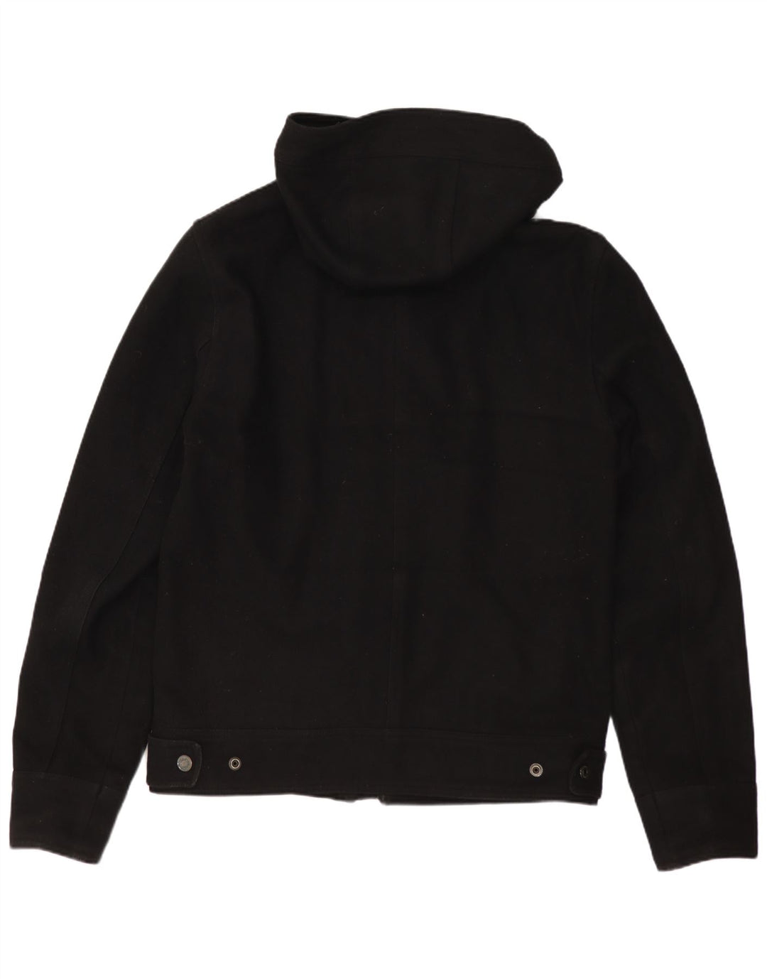 CALVIN KLEIN JEANS Chaqueta bomber con capucha para hombre UK 38 Mediana Lana negra