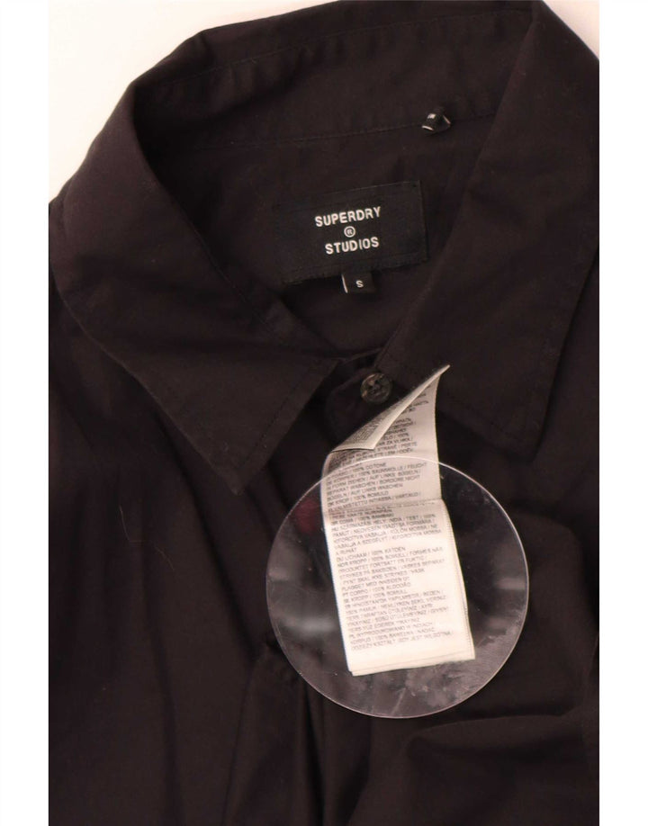 Camisa Superdry Hombre Pequeña Algodón Negro