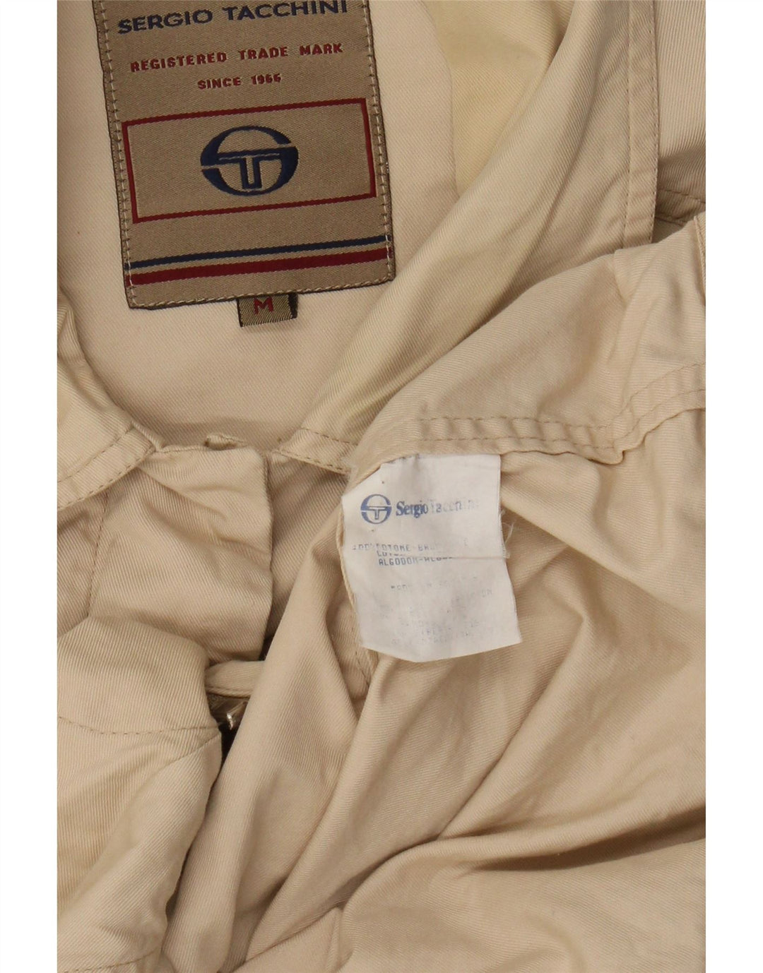 Sergio Tacchini Chaqueta utilitaria para mujer Reino Unido 44 Algodón beige medio