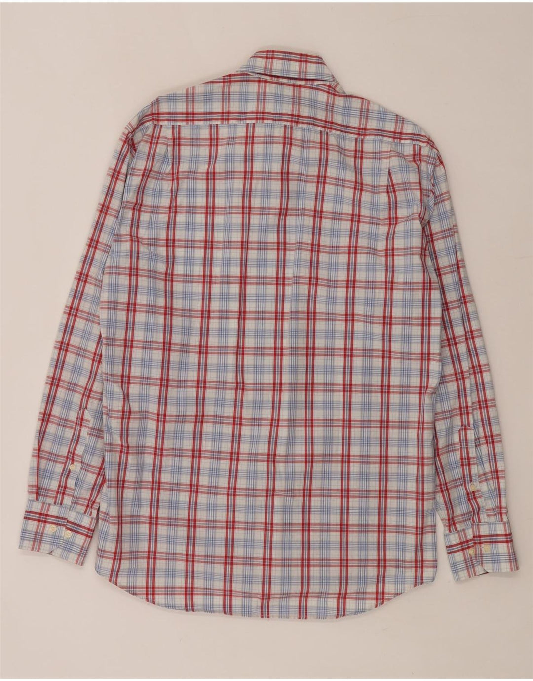 BEST COMPANY Camisa de corte regular para hombre a cuadros rojos medianos