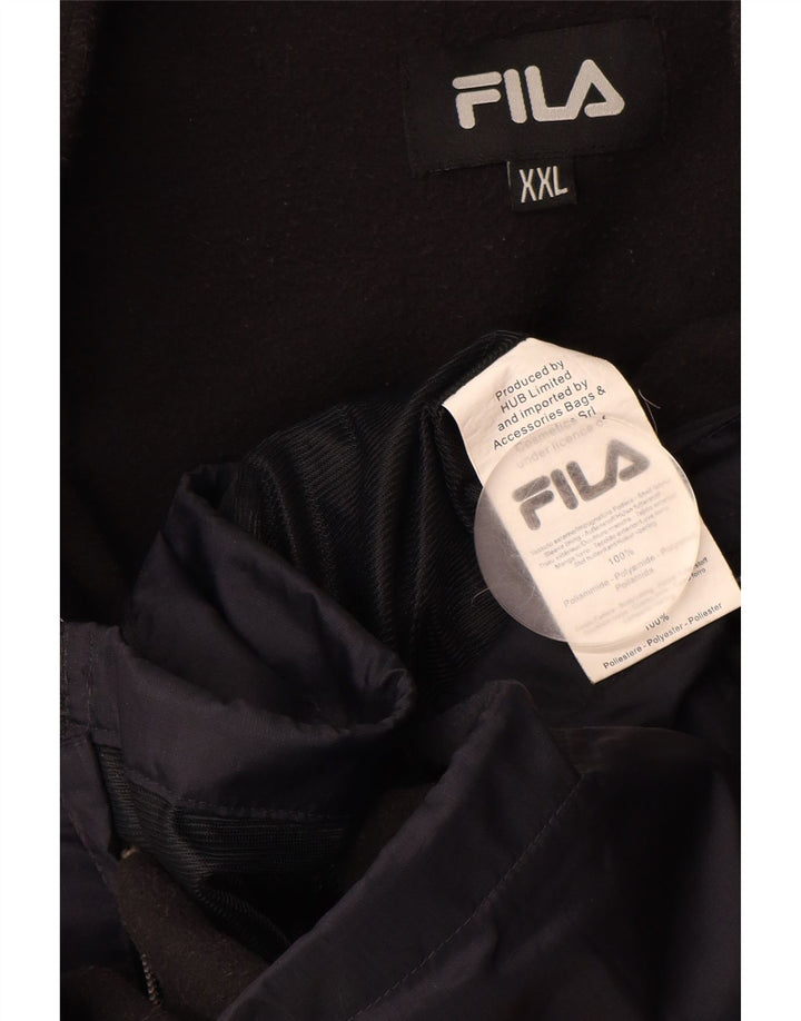 FILA Chaqueta cortavientos para hombre UK 44 2XL Azul marino Poliamida