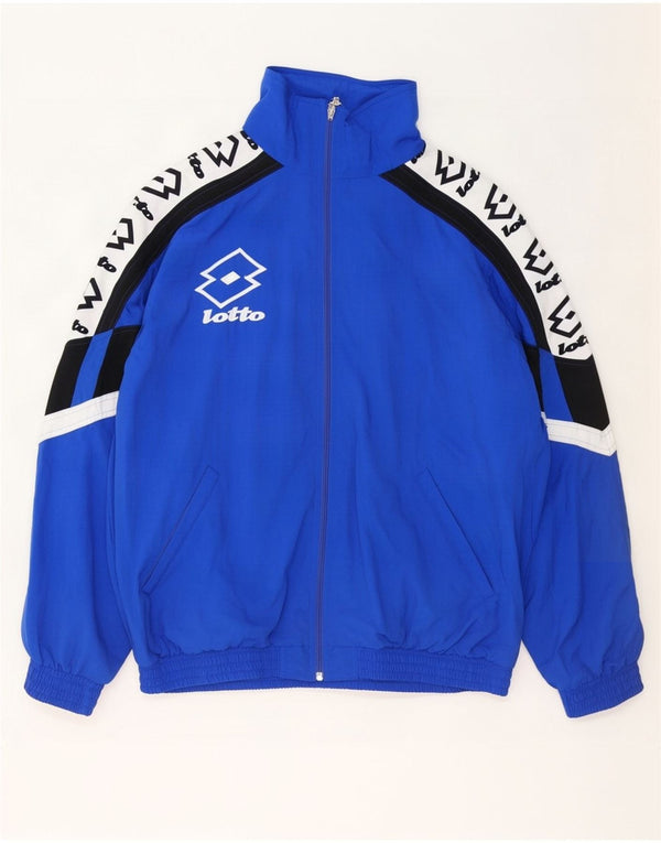Lotto Mens Graphic Chándal Top Chaqueta 2XL Azul Colorblock Nylon