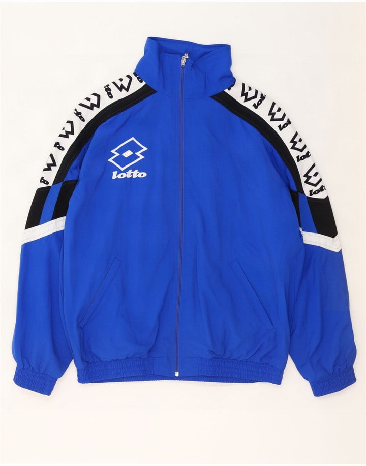 Lotto Mens Graphic Chándal Top Chaqueta 2XL Azul Colorblock Nylon