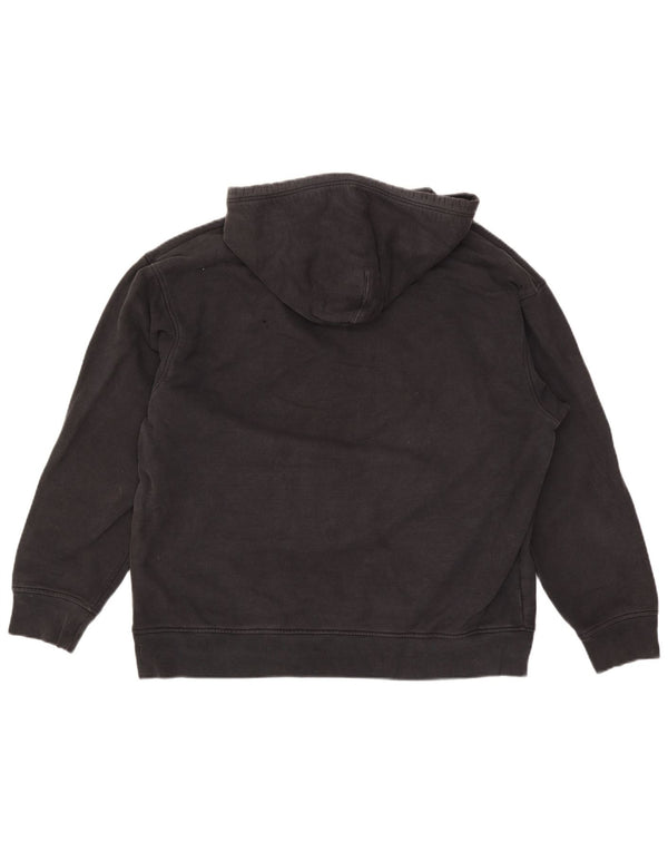 Levi's Jersey con capucha y ajuste relajado para hombre, talla grande, algodón negro